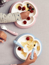 BabyBjorn Baby Plate, Spoon & Fork 2 set- Powder Blue
