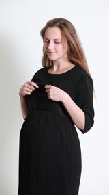 Antonia Pregnancy Breastfeeding Pleat Dress - EGG Maternity NZ Ltd