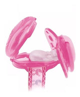 Chicco Soother Clip + Teat Cover- Pink